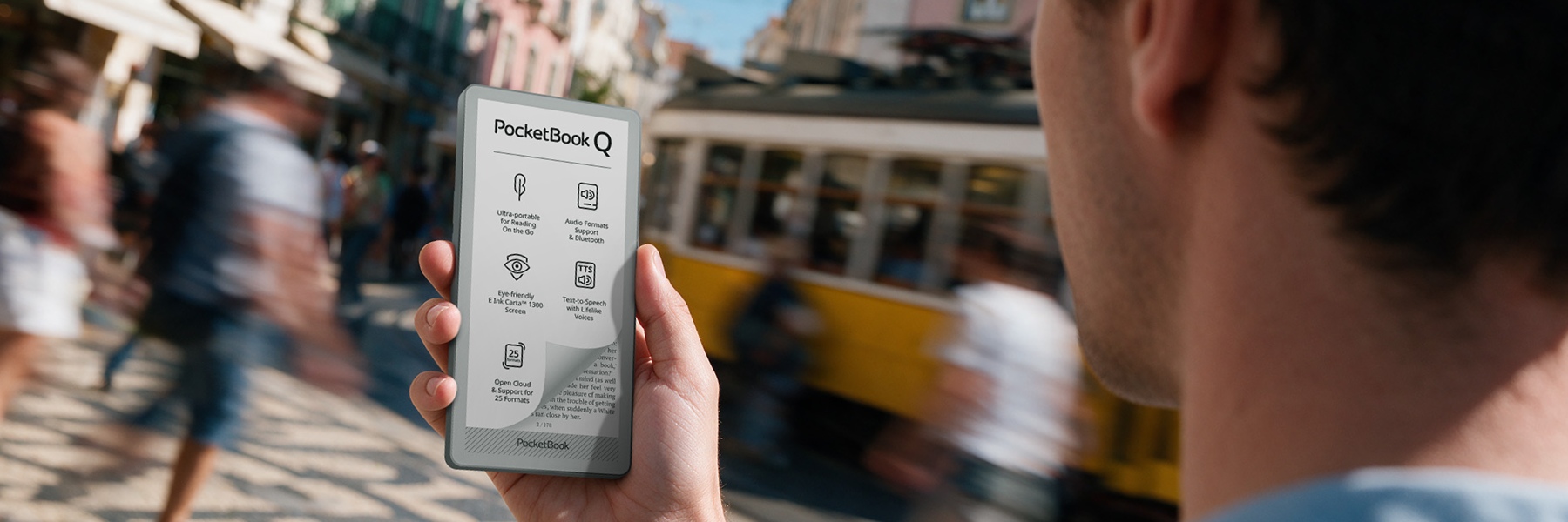 PocketBook Q – e-bokleser i mobilformat på IFA 2026: Alltid tilgjengelig komfort for digital detox, lesing og lytting