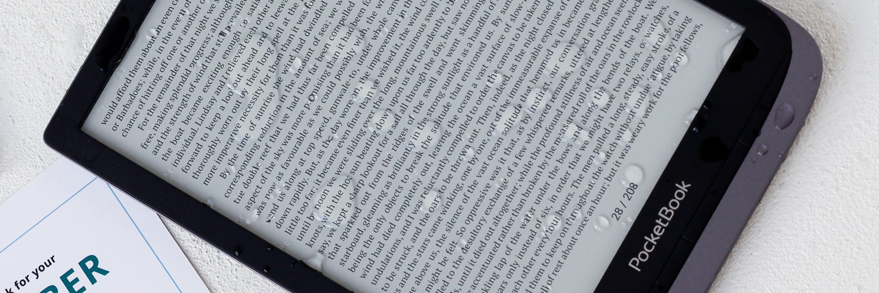 Vannbestandig e-leser med IPX7 eller IPX8: hvor godt er enheten din beskyttet?