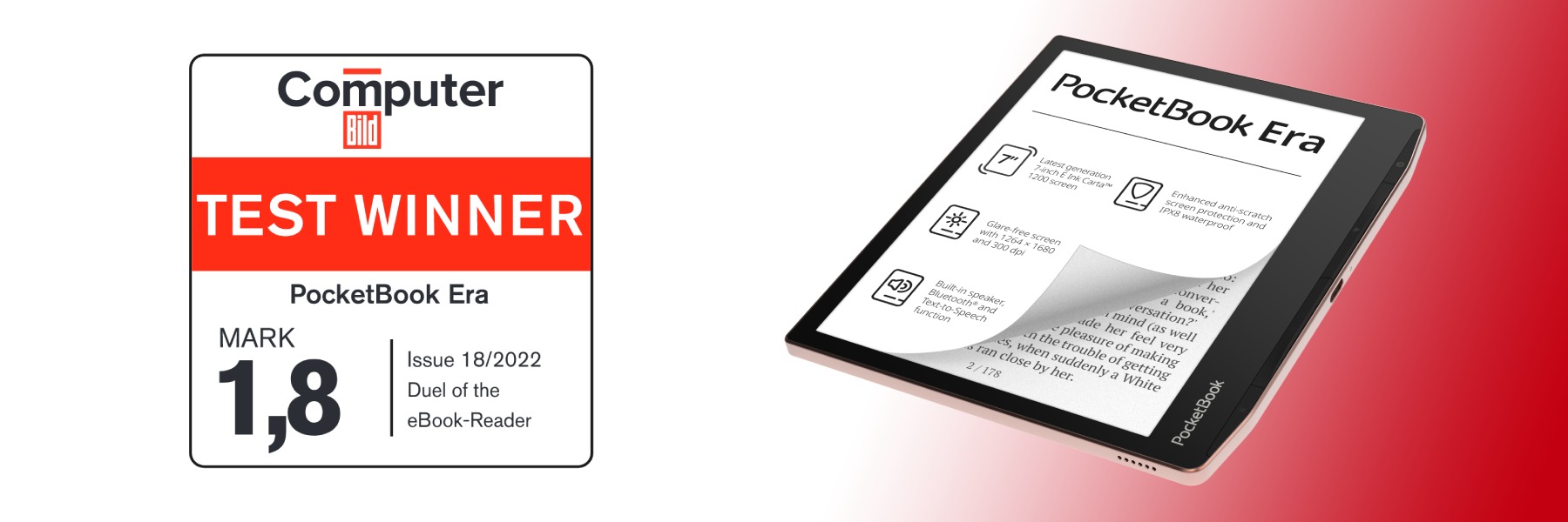 PocketBook Era vant den store e-lesertesten fra Computer Bild