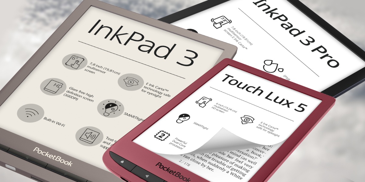 Fastvare 6.7 for fem PocketBook-modeller: bedre lyd og andre forbedringer